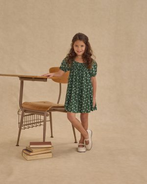 Sabrina Mini Dress || Green Ditsy