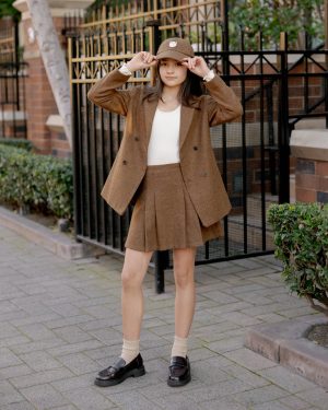 Pleated Skirt || Rustic Plaid