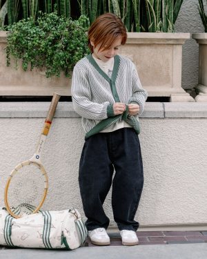 Haywood Cardigan || Green Stripe