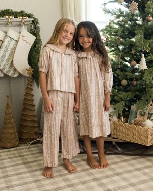 Ruffle Pajamas || Candy Cane Stripe