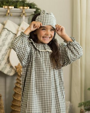 Girl’s Nightgown || Evergreen Gingham