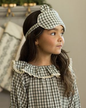 Sleep Mask || Evergreen Gingham