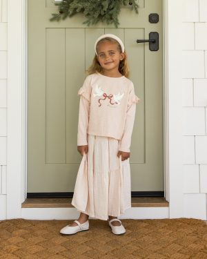 Tiered Midi Skirt || Petal Gingham