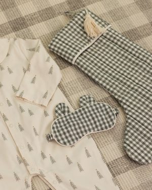 Christmas Stocking || Evergreen Gingham