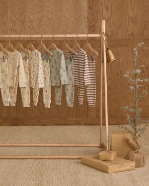 Organic Long Sleeve Pajama Set || Holiday Stripe