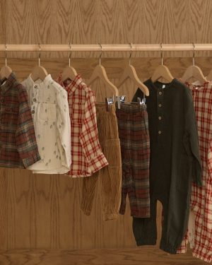 Collared Long Sleeve Shirt || Red Plaid