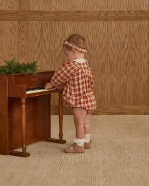 Heidi Romper || Red Plaid