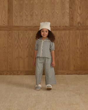 Ruffle Pajamas || Evergreen Gingham