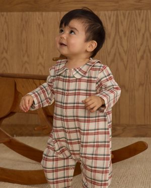 Baby Pajama Romper || Holiday Flannel