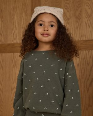 Spongey Knit Set || Evergreen Ditsy