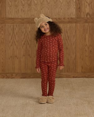 Ribbed Long Sleeve Top || Ruby Ditsy