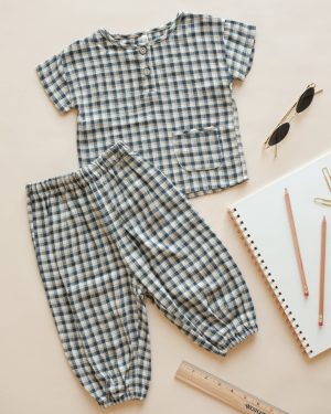 Parachute Pant || Navy Check