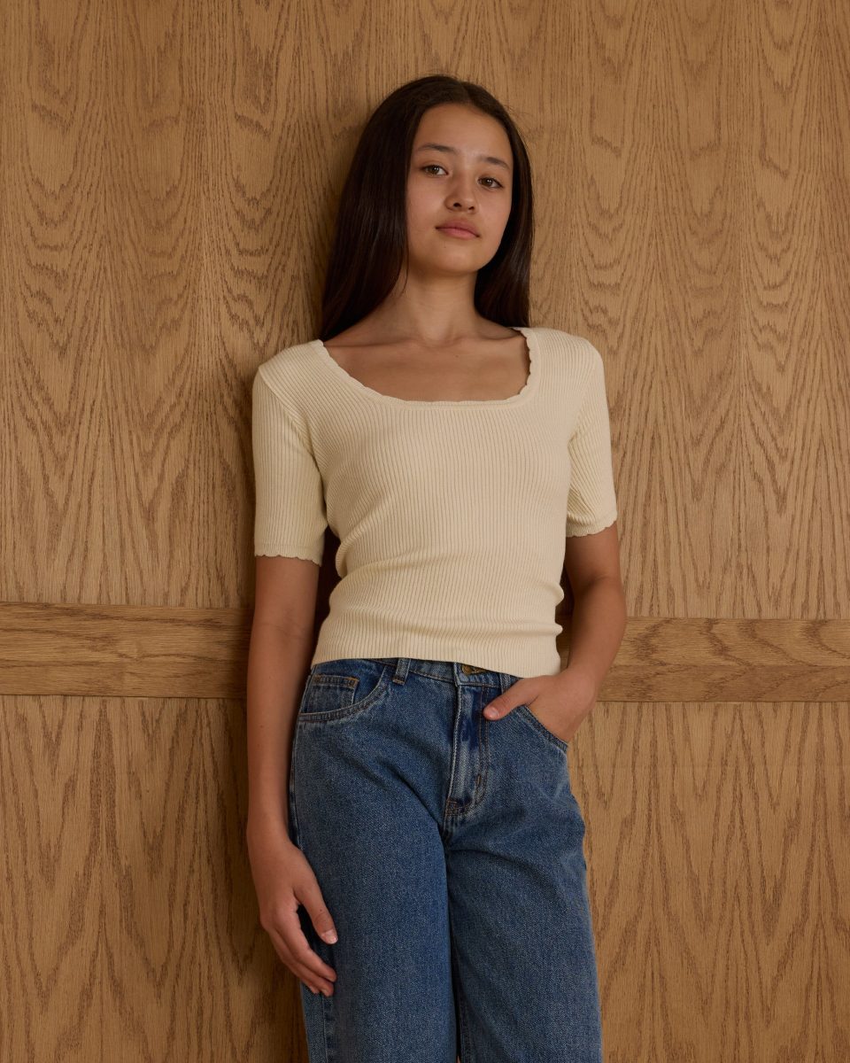 Scallop Tee || Natural