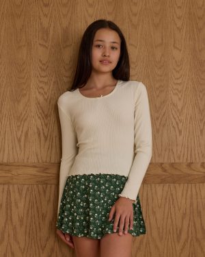 Ribbed Long Sleeve || Ivory