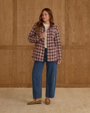 Nashville Quilted Jacket | Burgundy Plaid