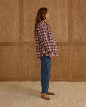 Nashville Quilted Jacket | Burgundy Plaid