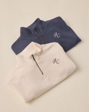 Half Zip Sweatshirt || Natural