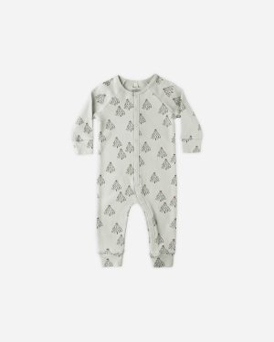 Organic Long John Pajamas || Trees