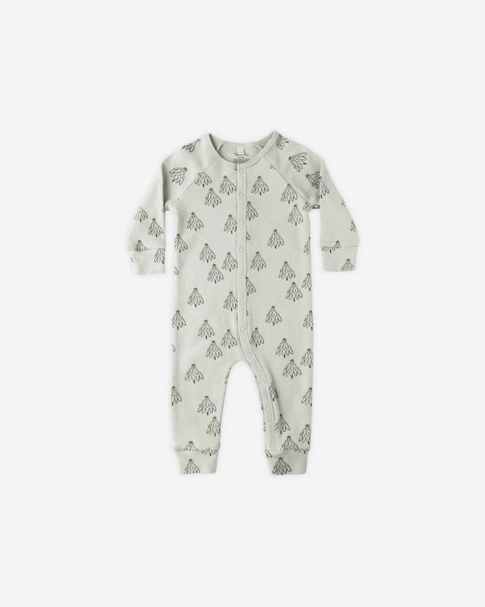 Organic Long John Pajamas || Trees