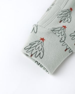 Organic Long John Pajamas || Trees