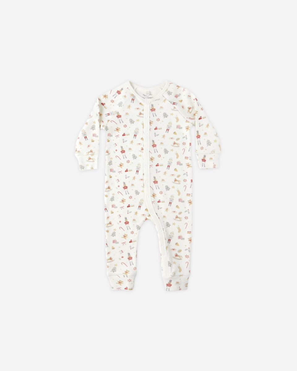 Organic Long John Pajamas || Festive