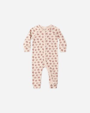 Organic Long John Pajamas || Holly Berry
