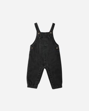 Baby Overalls || Washed Black