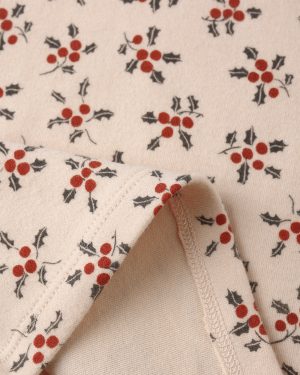 Organic Long Sleeve Pajama Set || Holly Berry