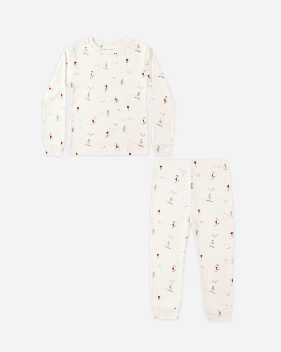 Organic Long Sleeve Pajama Set || Skiers