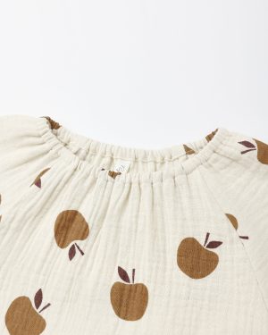 Long Sleeve Bubble Romper || Golden Apples