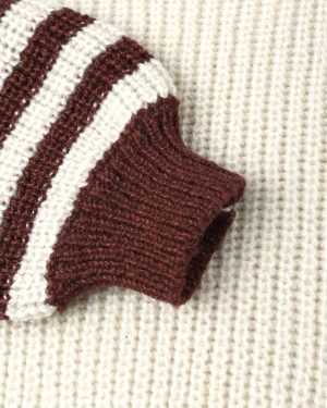 Aspen Sweater || Burgundy Stripe
