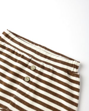 Baby Cru Pant || Brown Stripe