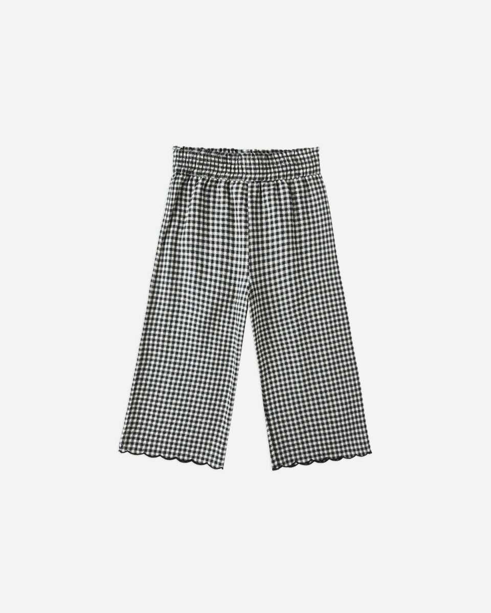 Wide Leg Pant || Black Gingham