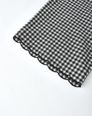 Wide Leg Pant || Black Gingham