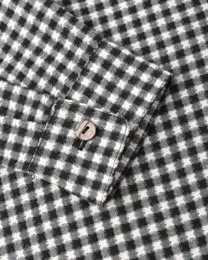 Collared Long Sleeve Shirt || Black Gingham