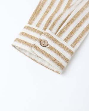 Collared Long Sleeve Shirt || Golden Stripe