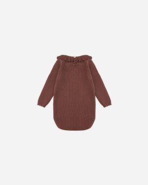 Ruffle Collar Bodysuit || Burgundy