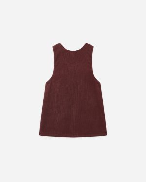 Odette Overall Dress || Burgundy