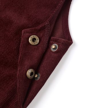 Odette Overall Dress || Burgundy