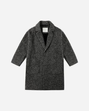 Longline Coat || Micro Check
