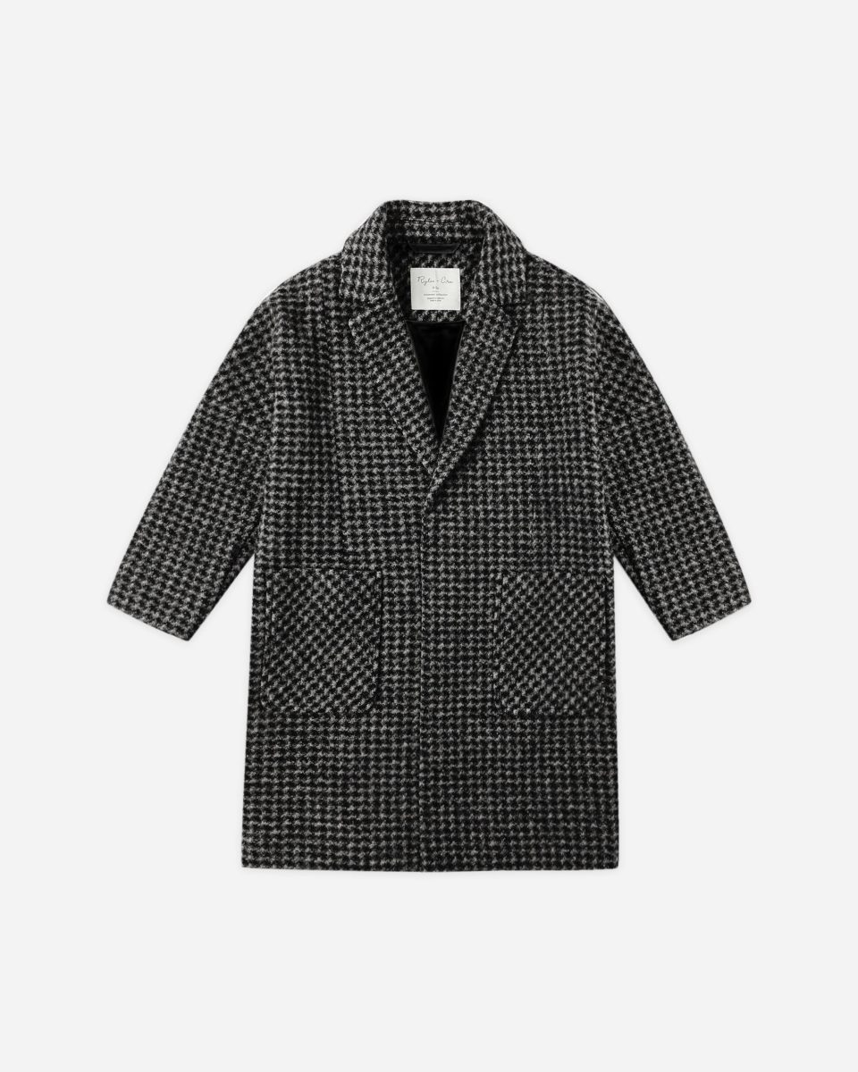 Longline Coat || Micro Check