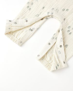 Long Sleeve Woven Jumpsuit || Woods