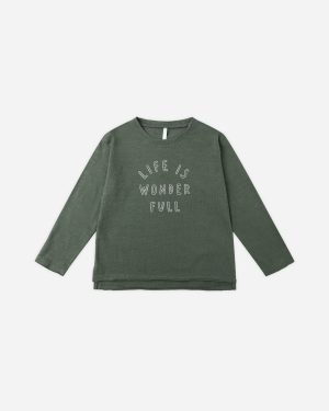 Raw Edge Long Sleeve Tee || Life Is Wonder Full