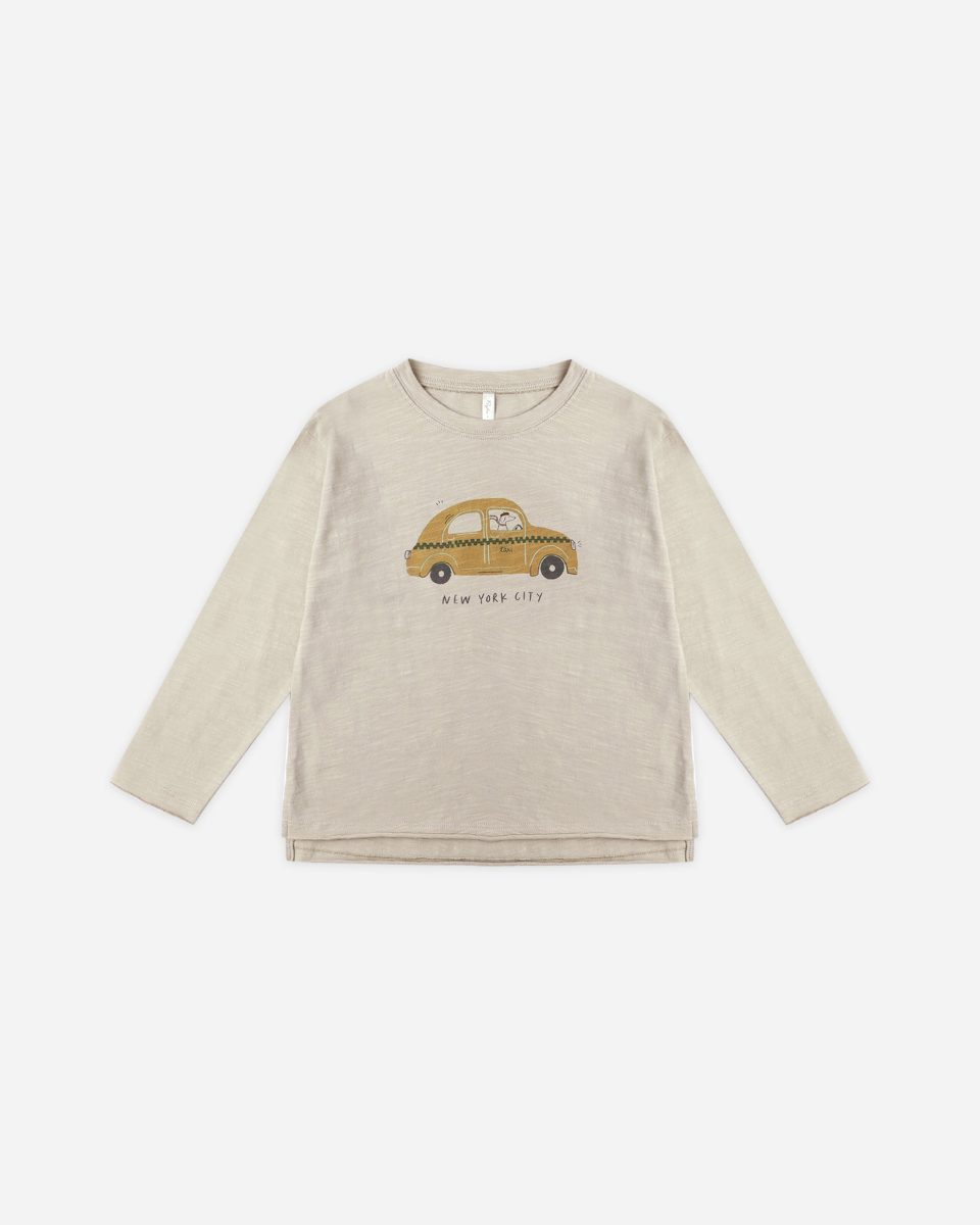 Raw Edge Long Sleeve Tee || Taxi