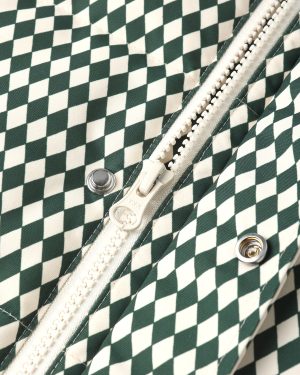 Long Down Puffer Jacket || Green Diamond