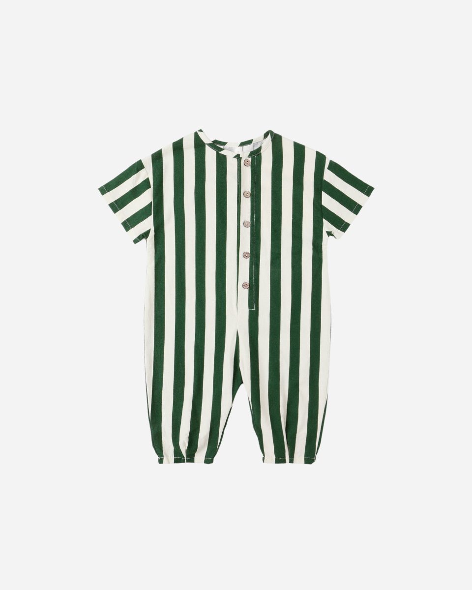 Hayes Jumpsuit || Green Stripe