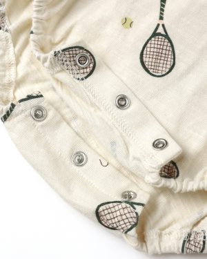 Relaxed Bubble Romper || Tennis