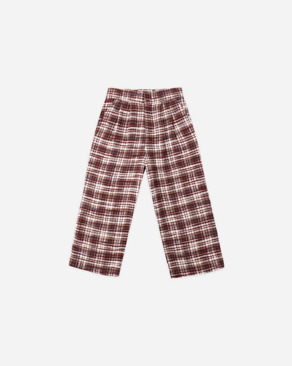 Brooklyn Trouser || Burgundy Plaid