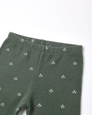 Spongey Knit Set || Evergreen Ditsy