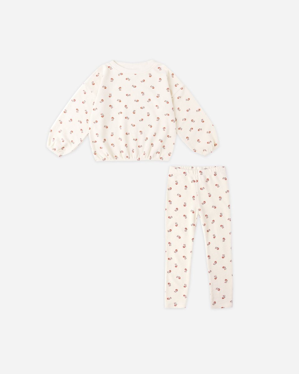 Spongey Knit Set || Ruby Ditsy